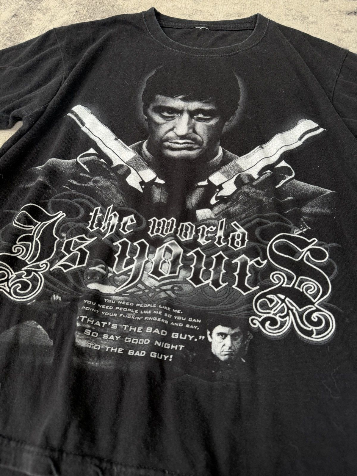 Japanese Brand × Vintage Y2K Scarface The World is Yours T-Shirt Size US M / EU 48-50 / 2 - 3 Thumbnail