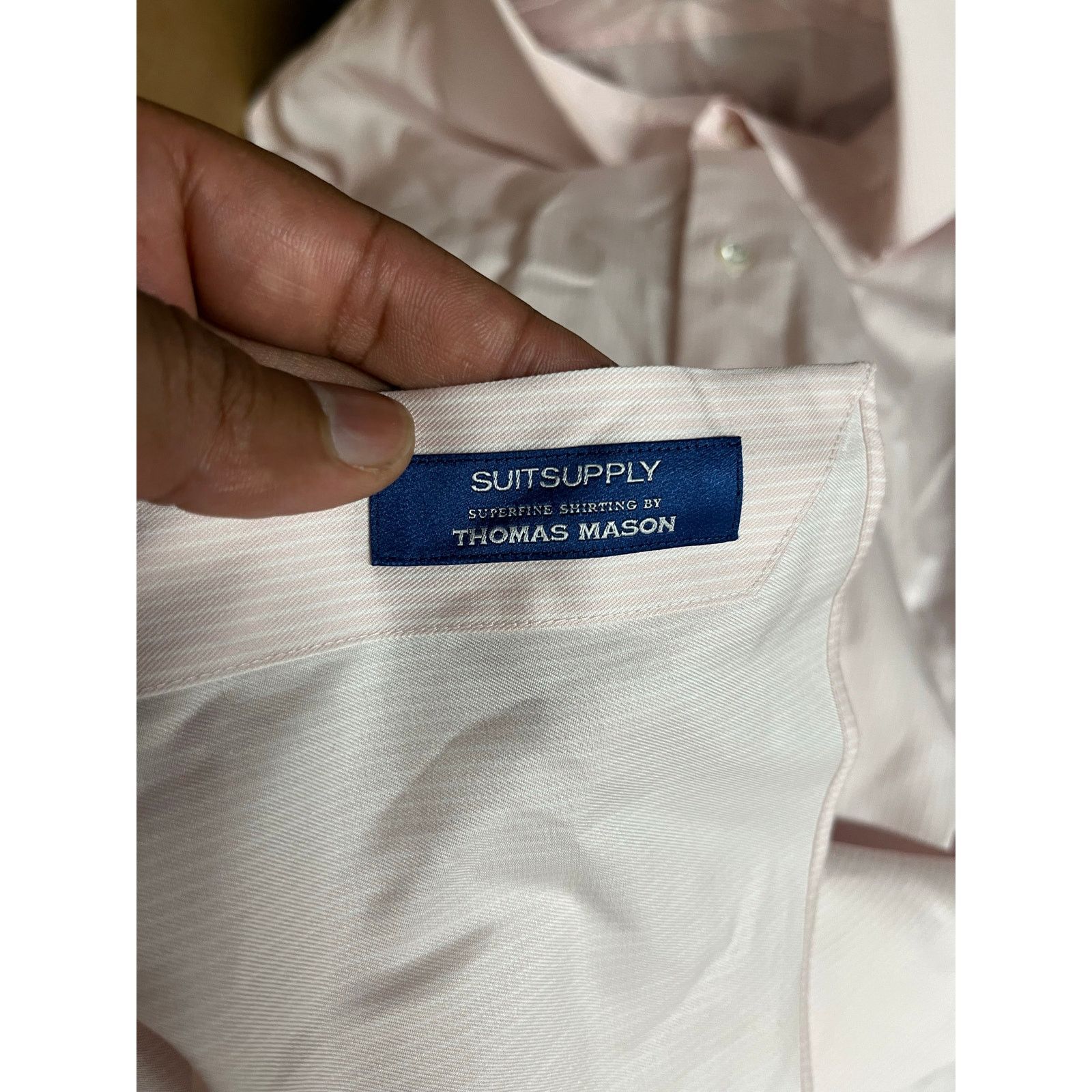 Suitsupply SuitSupply - Thomas Mason Button Shirt / Pink / 17 3/4 Size US XL / EU 56 / 4 - 4 Thumbnail