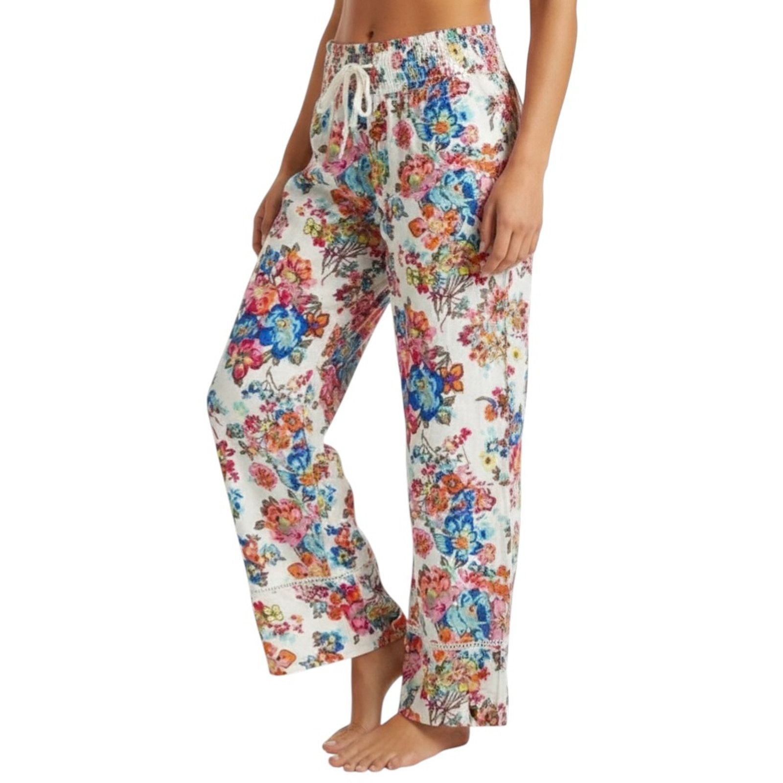 Vera Bradley Vera Bradley Wide Leg Floral Print Palazzo Pants, M Size 29" - 4 Thumbnail