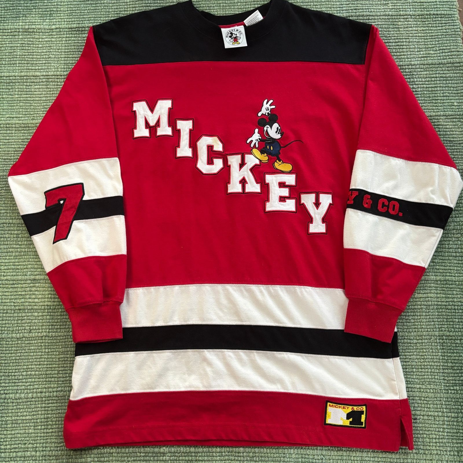 Disney × Vintage Vintage Mickey & Co Oversize Mickey Mouse Hockey Jersey Size US M / EU 48-50 / 2 - 1 Thumbnail