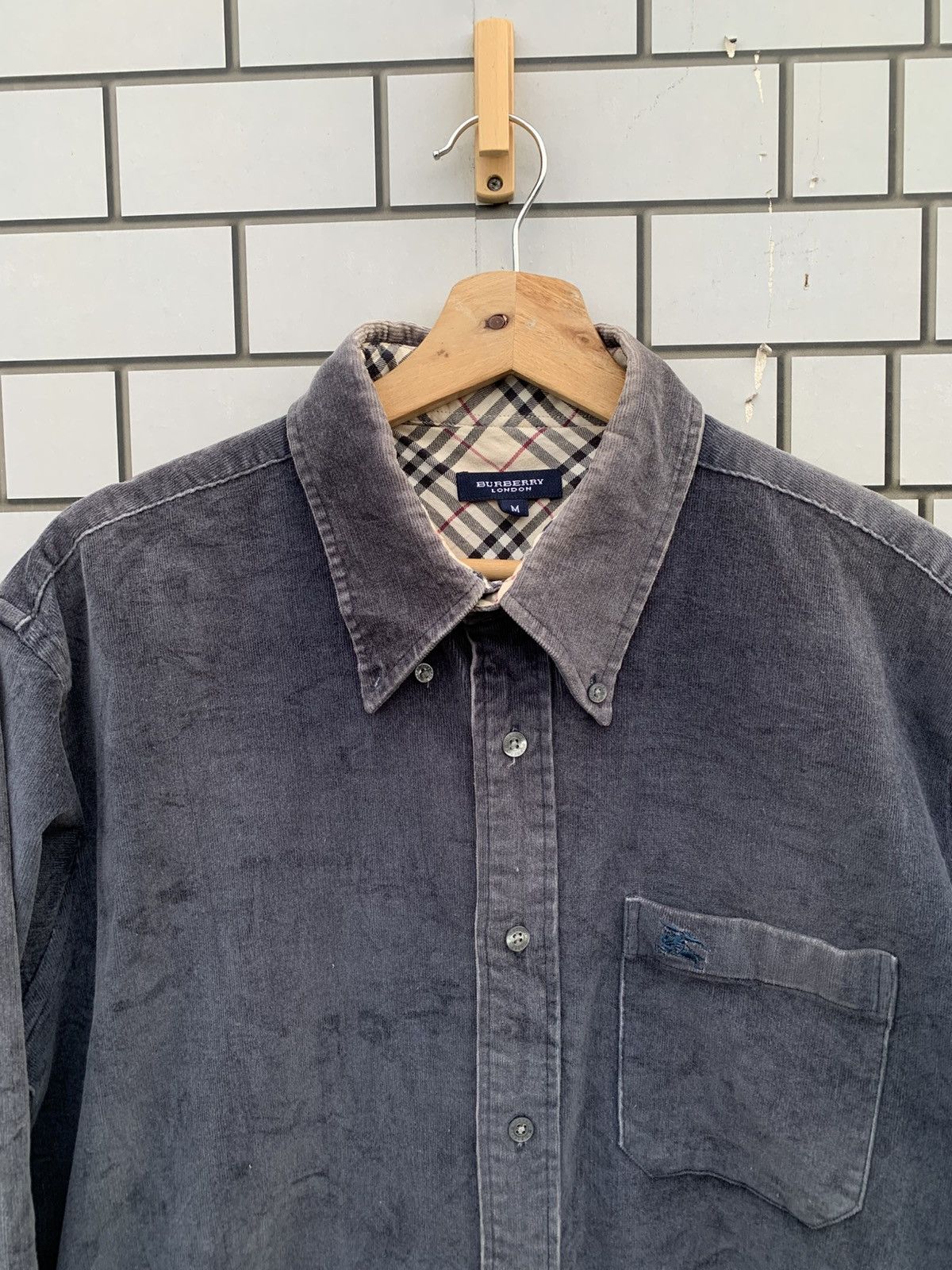 Burberry Vintage Burberry London Corduroy Nova Check Button Ups Size US M / EU 48-50 / 2 - 3 Thumbnail