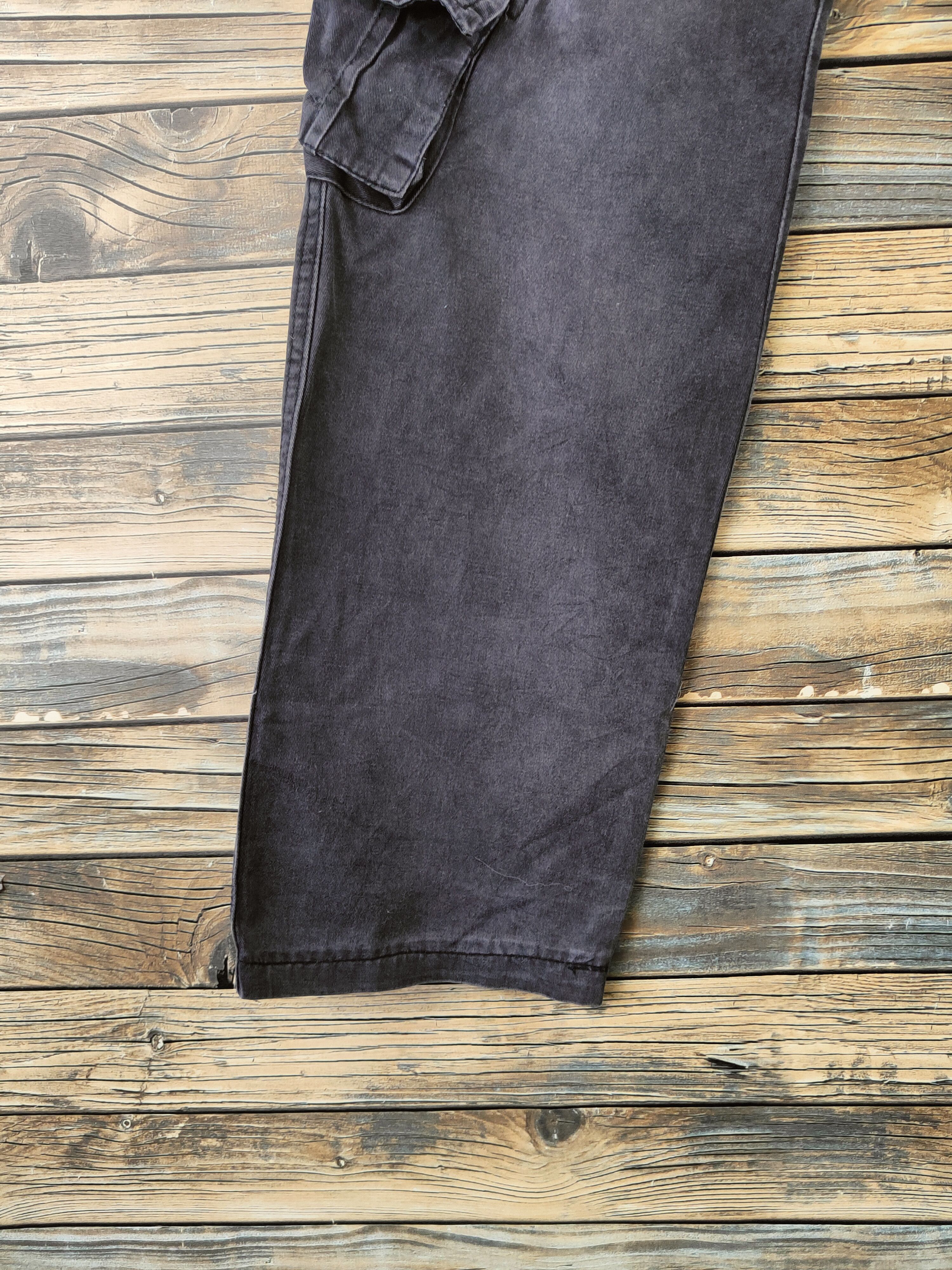 Japanese Brand DL Japan faded Black utility tactical Cargo Pants #46-953 Size US 32 / EU 48 - 4 Thumbnail