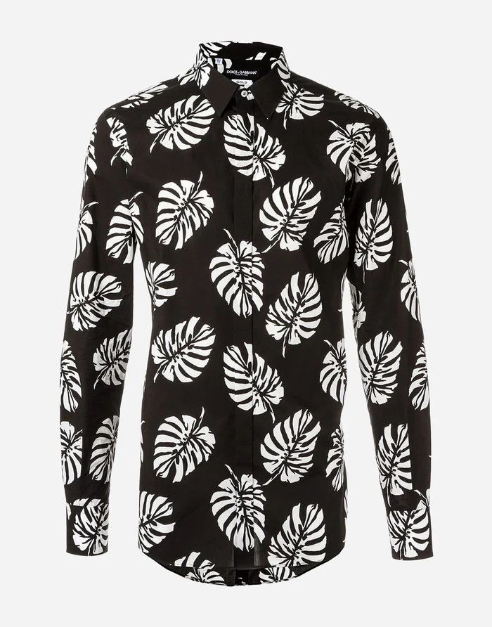 Dolce & Gabbana o1y0125 Patterned Shirt in Black/White Size US S / EU 44-46 / 1 - 1 Thumbnail