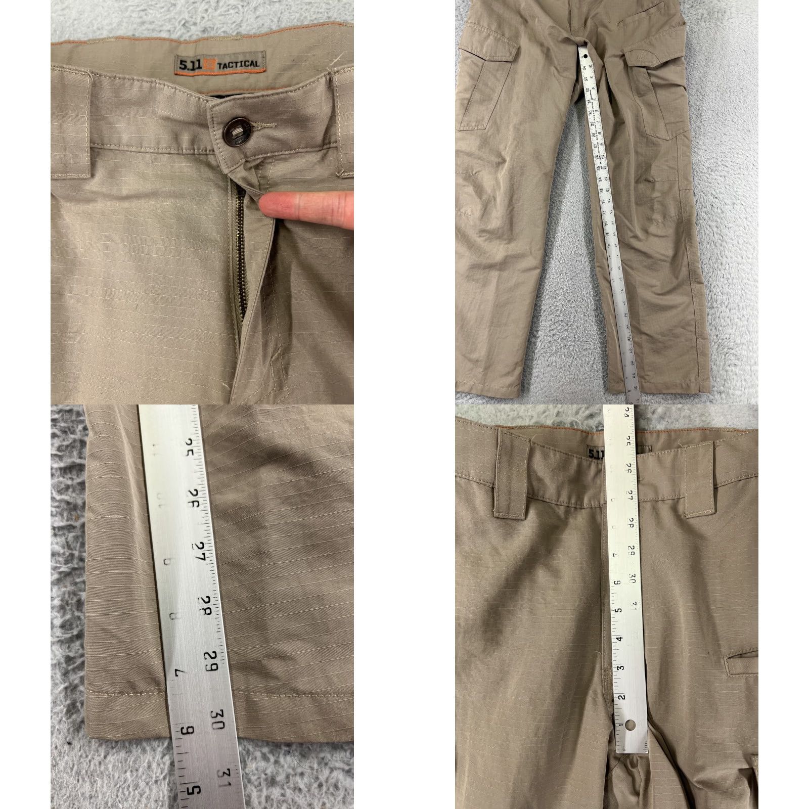 Vintage 5.11 Tactical Pants Mens Beige Cargo 34 Regular Inseam 32 Straight Rise High Cotton Canvas Pocket G-2A Rip-Stop Size US 34 / EU 50 - 8 Thumbnail