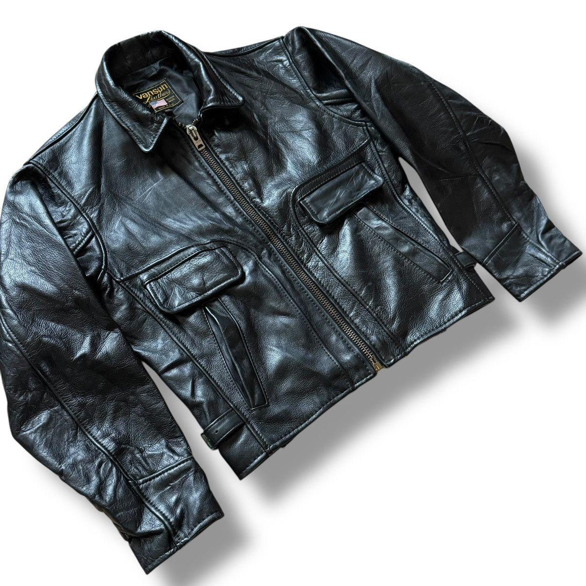 Vanson Leathers 60’s Vanson Leathers Ike Motorcycle Jacket Talon Zipper Size US S / EU 44-46 / 1 - 4 Thumbnail