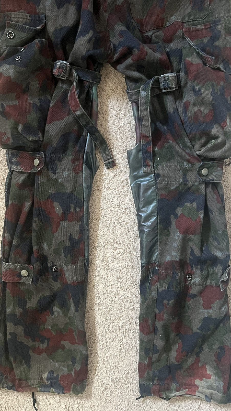 Vintage 80s vintage dyed swiss surplus cargo pants Size US 31 - 4 Thumbnail