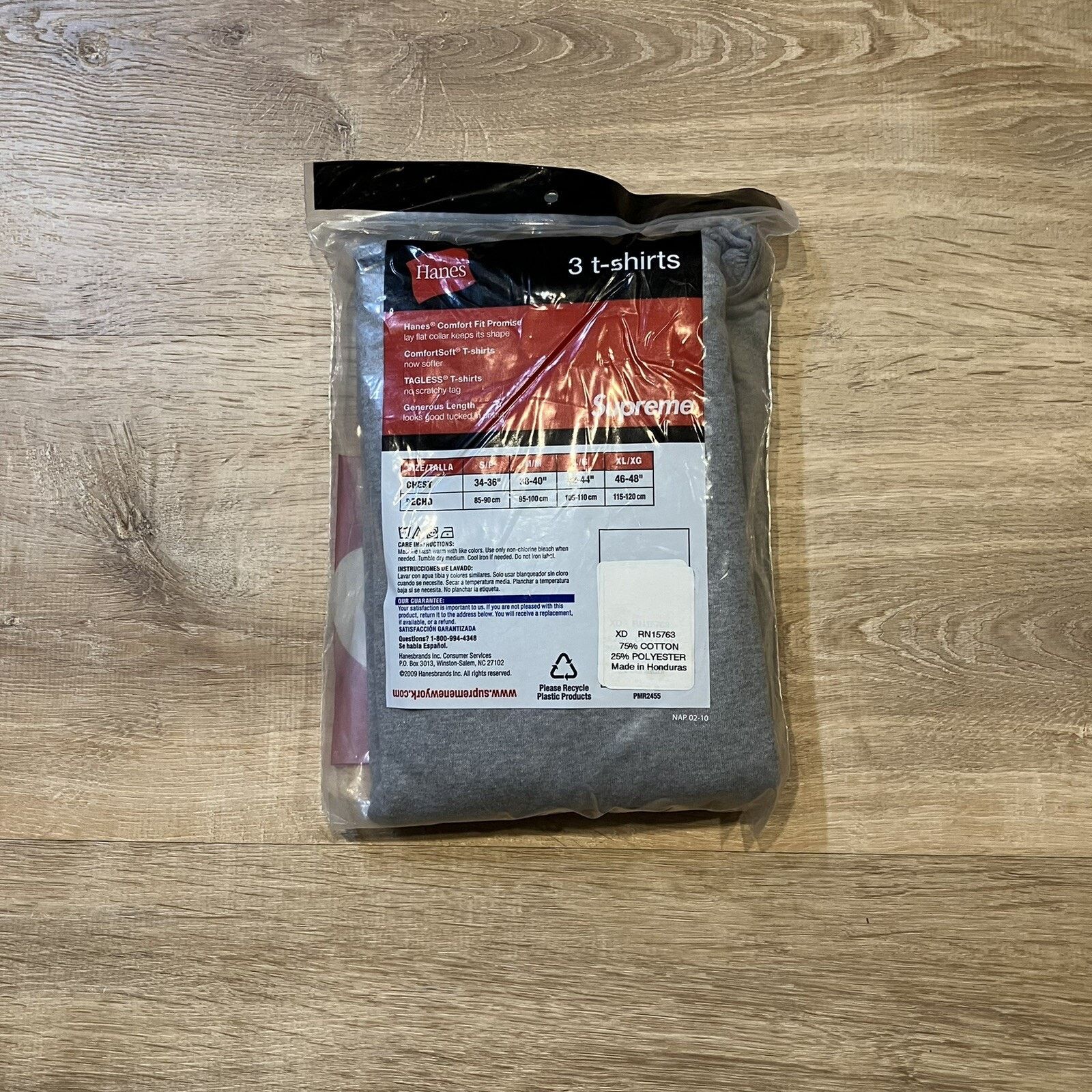 Supreme Supreme Hanes Authentic T Shirt 3 Pack Grey Size Small Brand Size US S / EU 44-46 / 1 - 4 Thumbnail