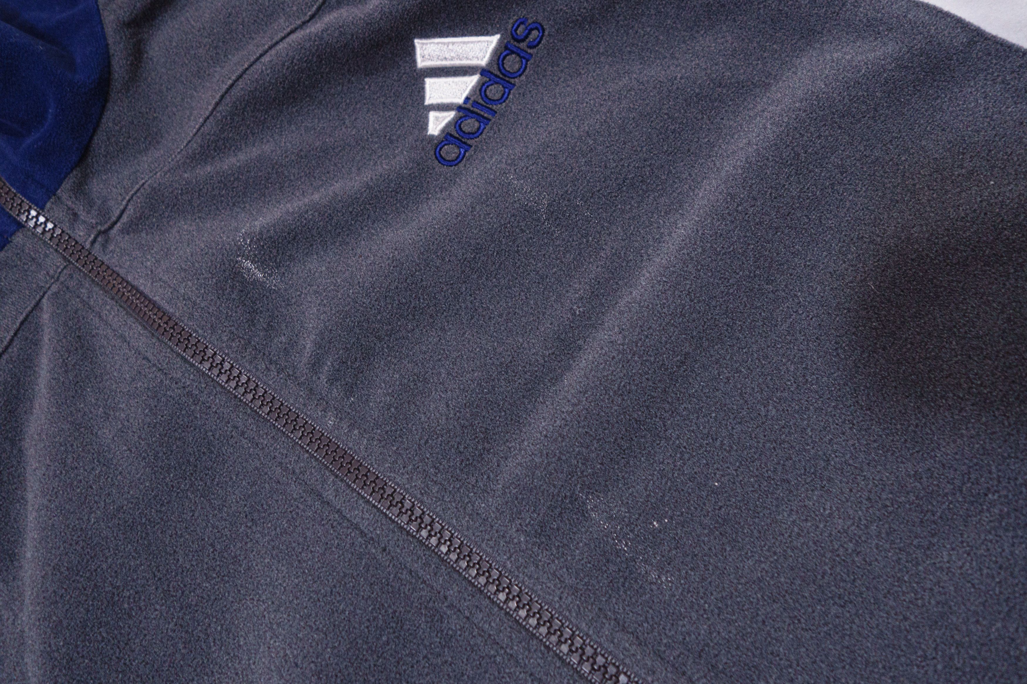 Adidas 90S Logo Plush Soft Velour Zip Jacket Size US L / EU 52-54 / 3 - 8 Thumbnail