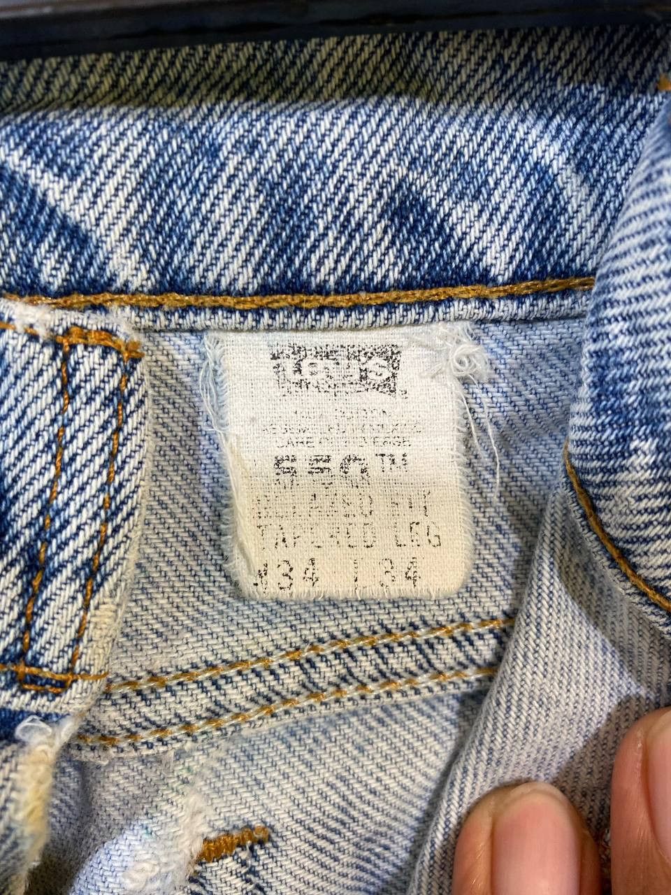 Levi's vintage levis 550 relaxed fit orange tab denim made in usa Size US 33 - 12 Thumbnail