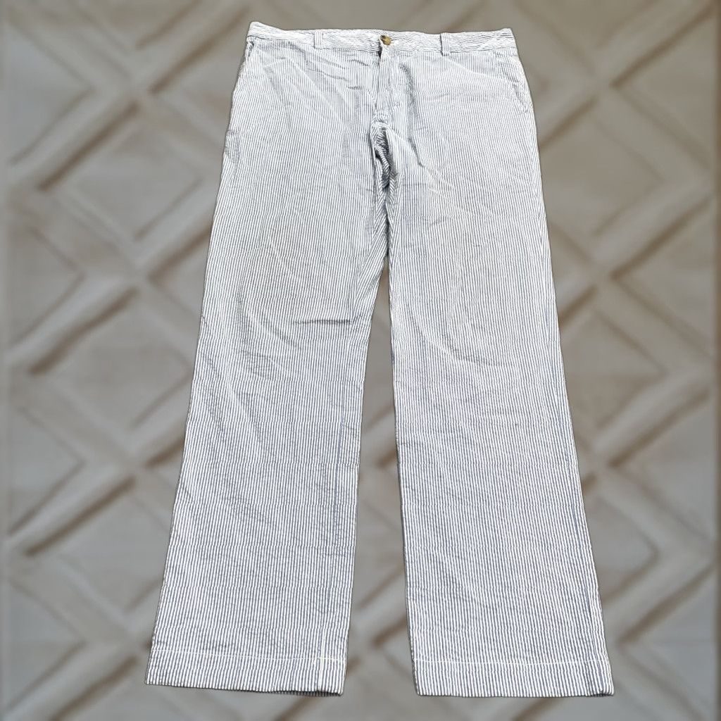 Vineyard Vines VINTAGE Vineyard Vines Men’s Slim Fit Chino Pants 33x30 Blue Striped Casual Workwear Size US 33 - 1 Thumbnail
