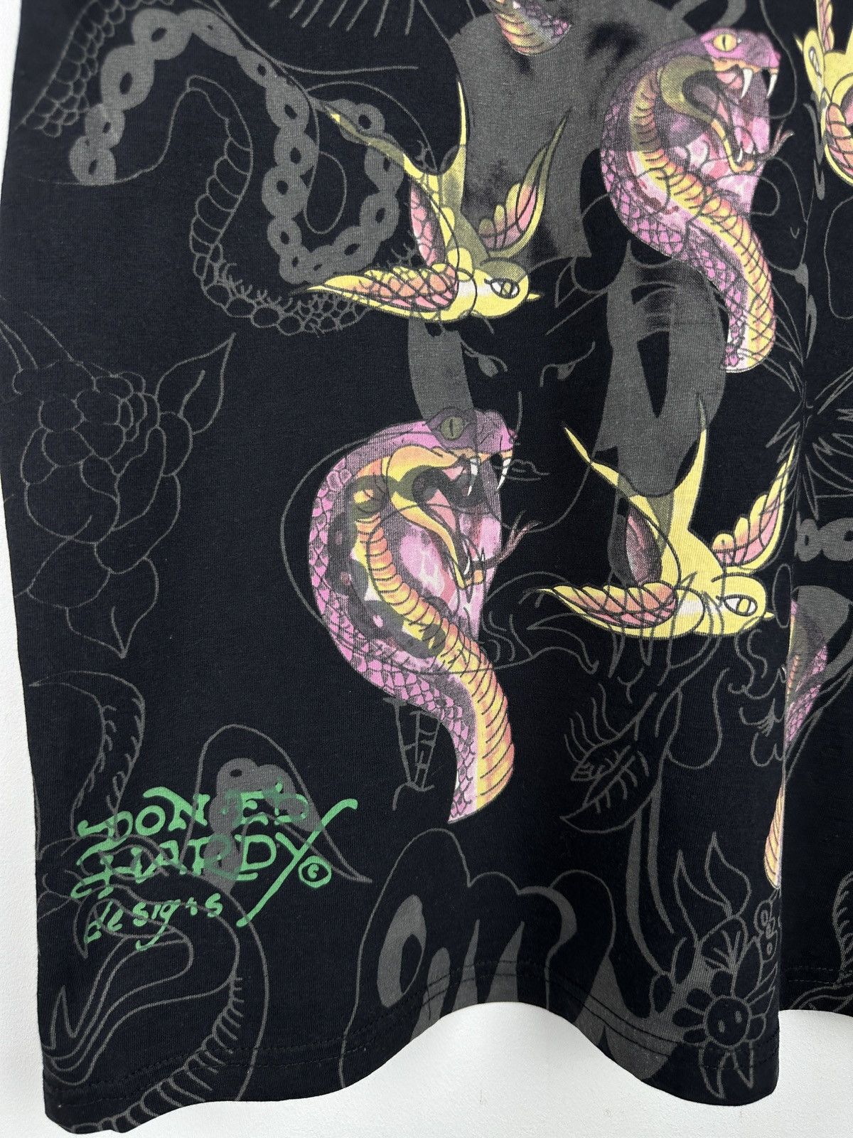 Ed Hardy Y2K Ed Hardy Big Logo Snake Skull Rhinestones T Shirt Tee Size US L / EU 52-54 / 3 - 10 Thumbnail