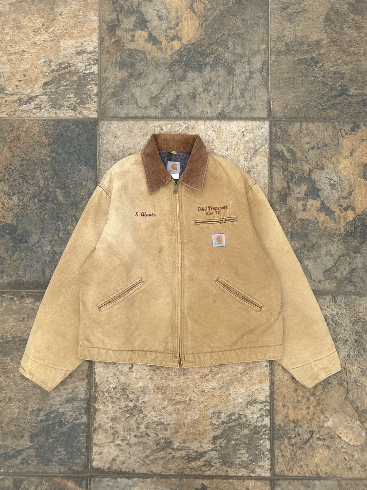 Carhartt × Japanese Brand × Vintage Carhartt Detroit Jacket BIG LOGO Size US XL / EU 56 / 4 - 1 Thumbnail