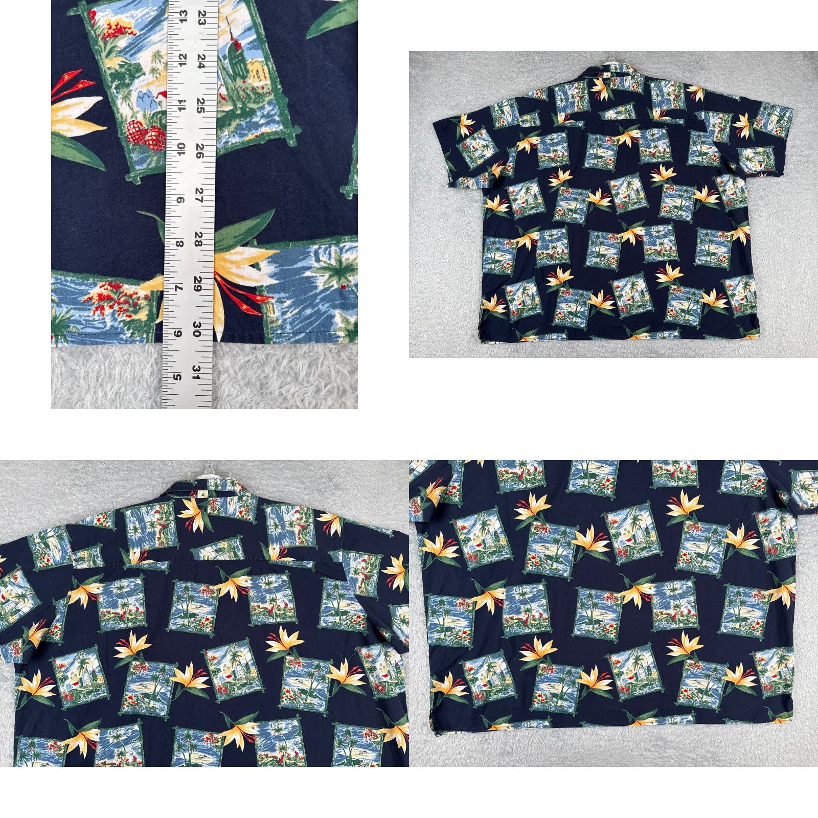 Vintage Natural Issue Shirt Men 3XL Floral Hawaiian Blue Cotton Button-Up Resort Luau Aloha Hawaiian Shirt Mens Size US XXL / EU 58 / 5 - 9 Thumbnail