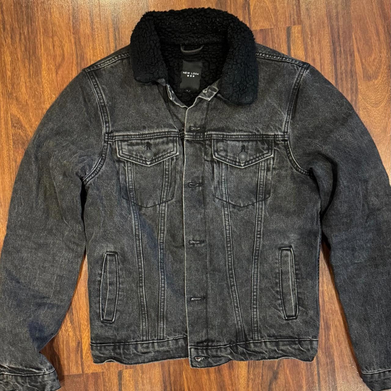 Designer Black Fur Lined Denim Jacket Size US S / EU 44-46 / 1 - 1 Thumbnail