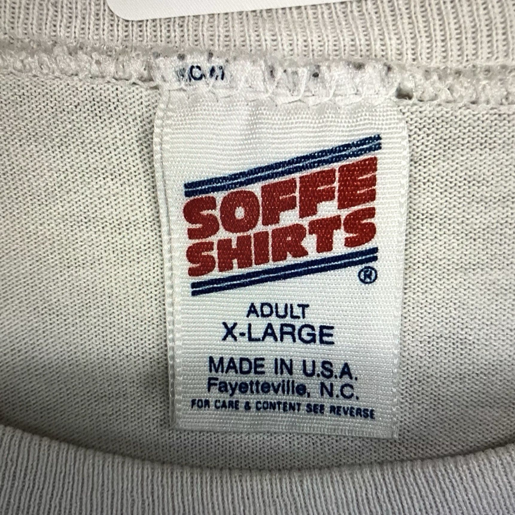 Soffe VINTAGE Soffe Men's T-Shirt XL White Abilene Texas Marathon 90s Retro Art Cotton Size US XL / EU 56 / 4 - 3 Thumbnail