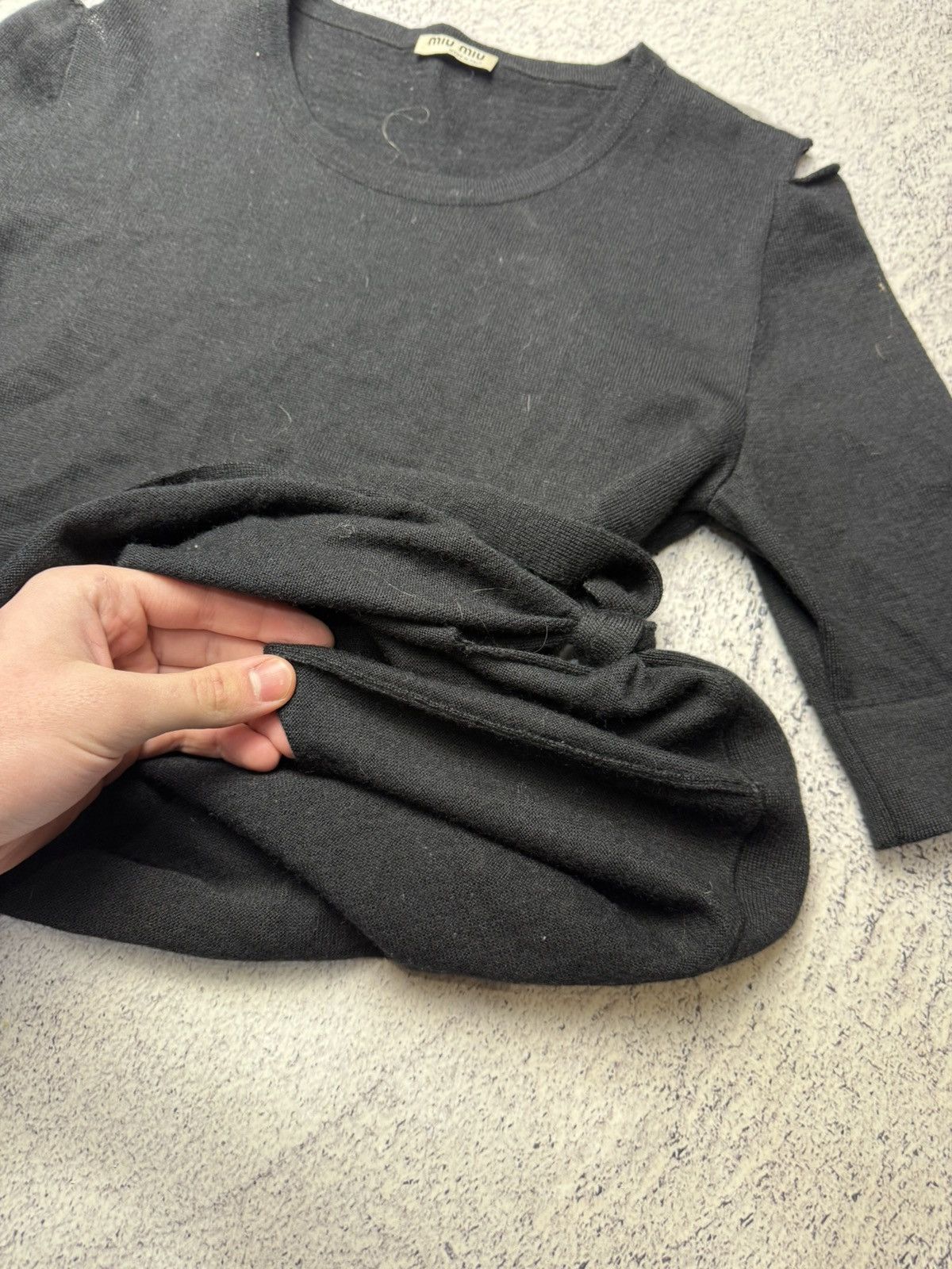 Miu Miu Miu Miu Black Knit Top – Made in Italy Size M / US 6-8 / IT 42-44 - 9 Thumbnail