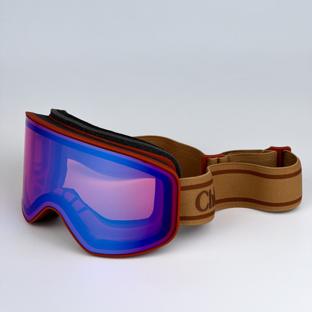 Chloe NEW Chloe CH0072S 003 Orange Multilayer Blue Zeiss Ski Mask Size ONE SIZE - 4 Thumbnail
