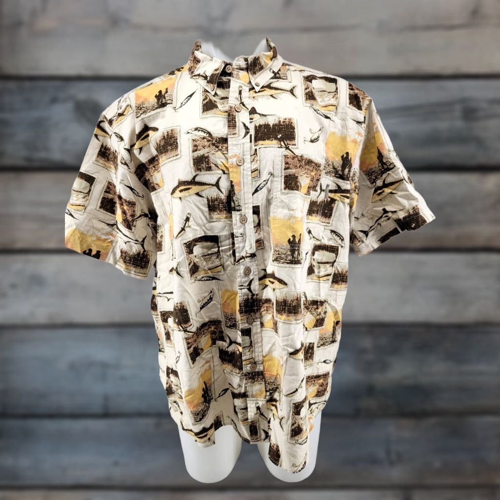 Vintage Woolrich Shirt Adult XL Button Up Pocket Fishing Short Sleeve Mens Size US XL / EU 56 / 4 - 1 Thumbnail