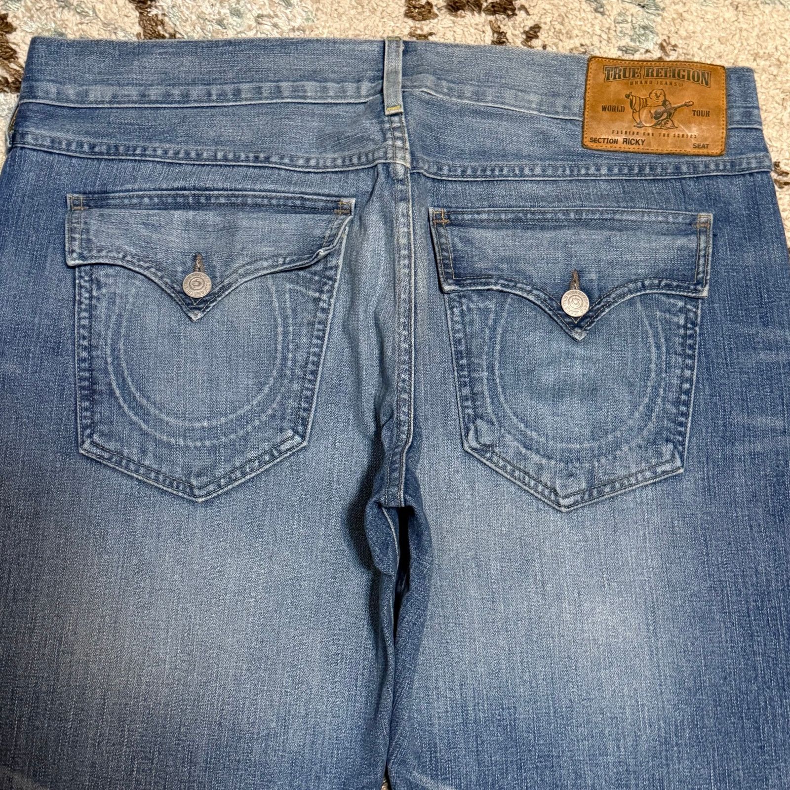 True Religion Vintage True Religion Ricky Embossed Logo Jeans Size 40 Y2K Size US 40 / EU 56 - 1 Thumbnail