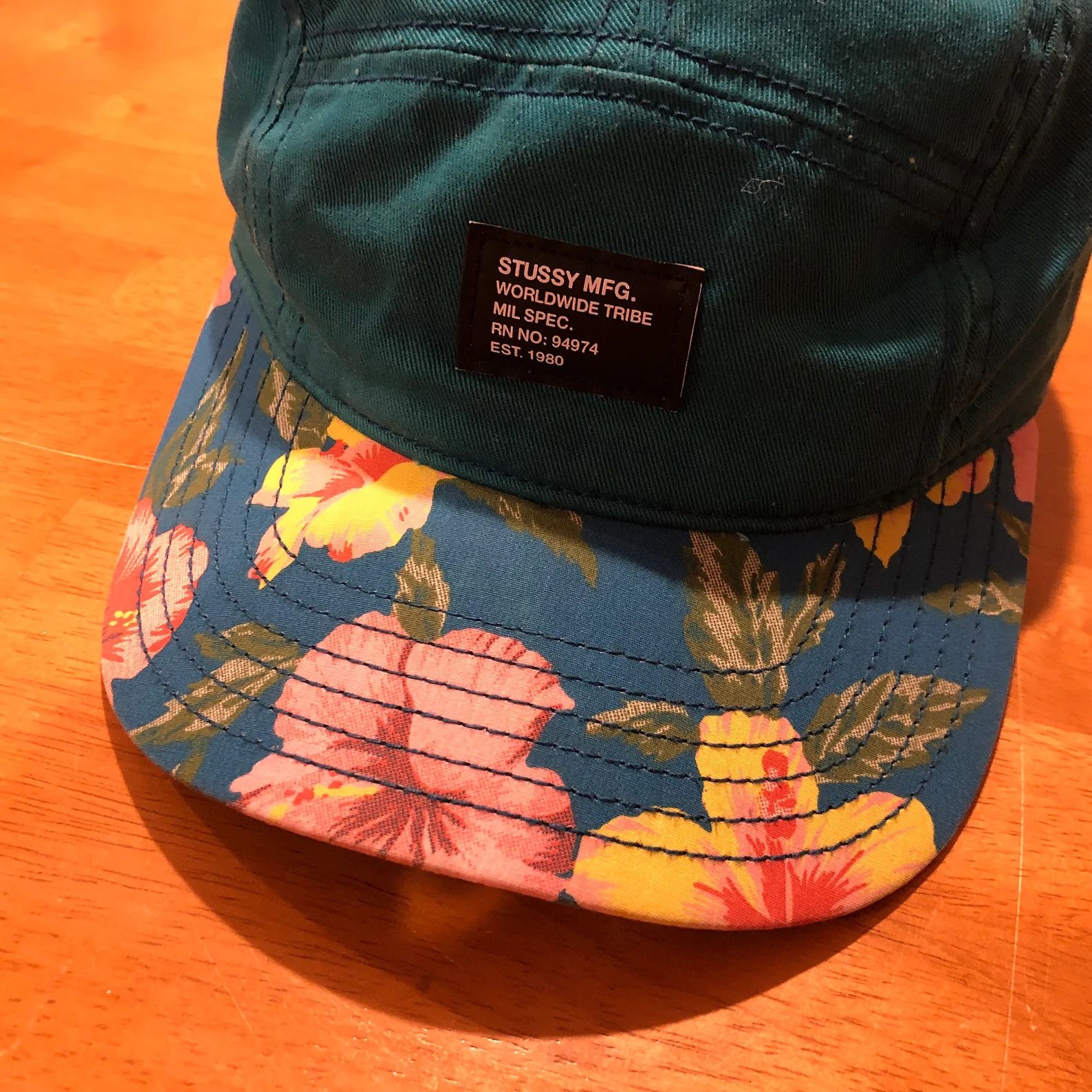 Stussy VINTAGE STUSSY Floral Camp Cap 5-Panel Hat Cap Size ONE SIZE - 3 Thumbnail