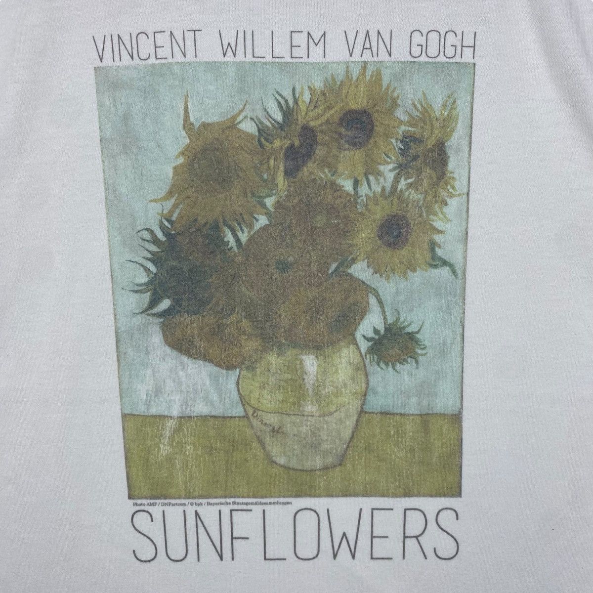 Vintage Vincent Van Gogh Sunflowers Mac-Art Museum Graphic Tee Shirt Size S / US 4 / IT 40 - 2 Thumbnail