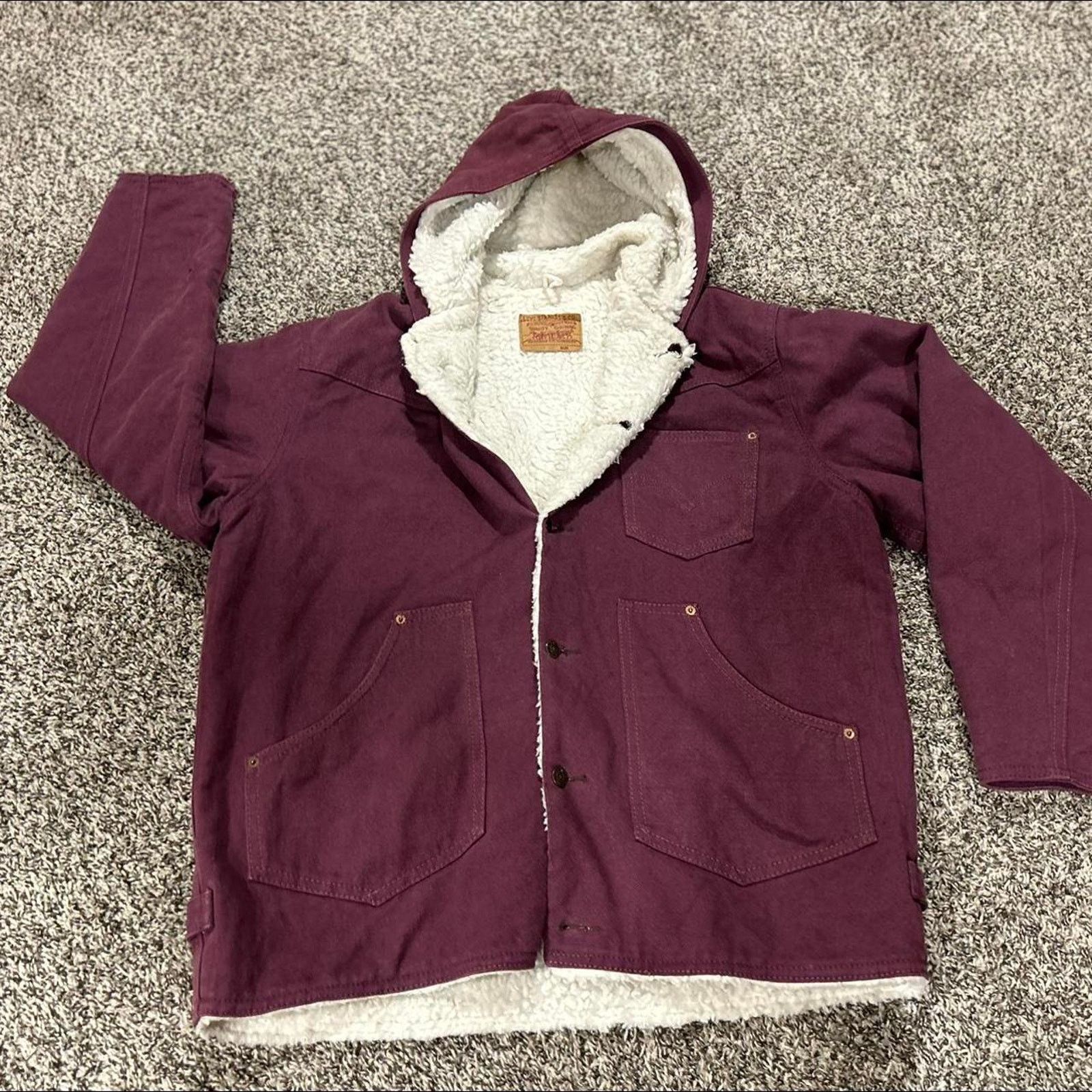 Levi's Levi's sherpa blanket lined trucker jacket in burgundy Size US L / EU 52-54 / 3 - 1 Thumbnail