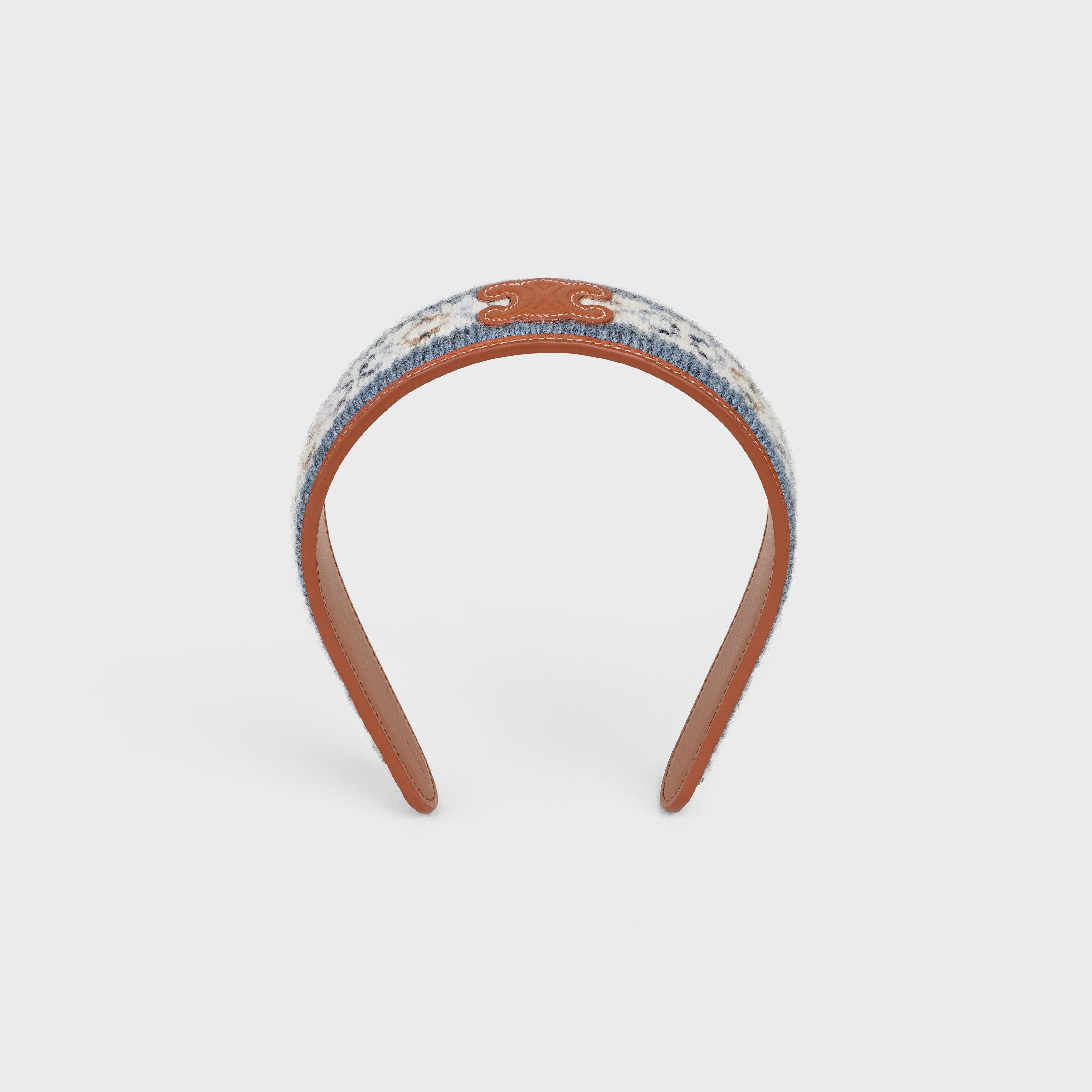 Celine o1bcso1str0925 461BK3WOC Size: OS / Headband in Blue/Tan Size ONE SIZE - 1 Thumbnail