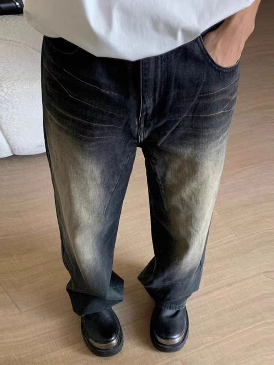 Japanese Brand × Jean baggy casual washed ripple wide-leg denim trousers Size US 30 / EU 46 - 5 Thumbnail