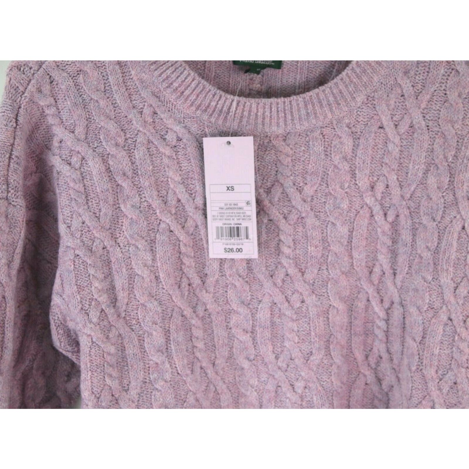 Vintage Wild Fable Womens Pullover Sweater Cropped Pink Long Sleeves Size XS NWT Size XS / US 0-2 / IT 36-38 - 4 Thumbnail