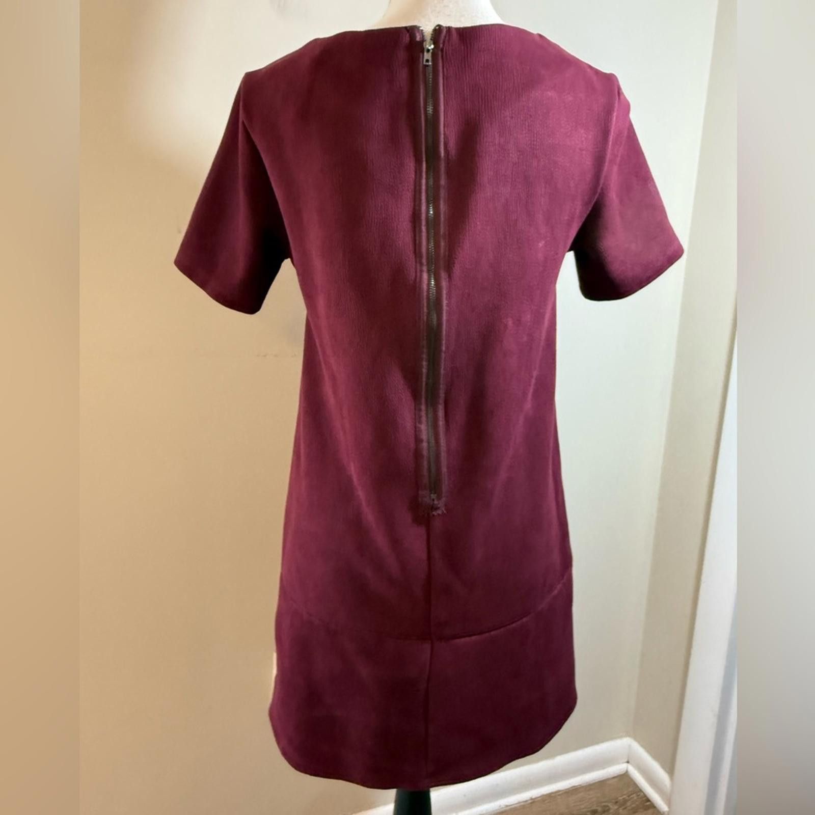 Other Bishop & Young burgundy textured midi shift dress SZ SM Size S / US 4 / IT 40 - 4 Thumbnail