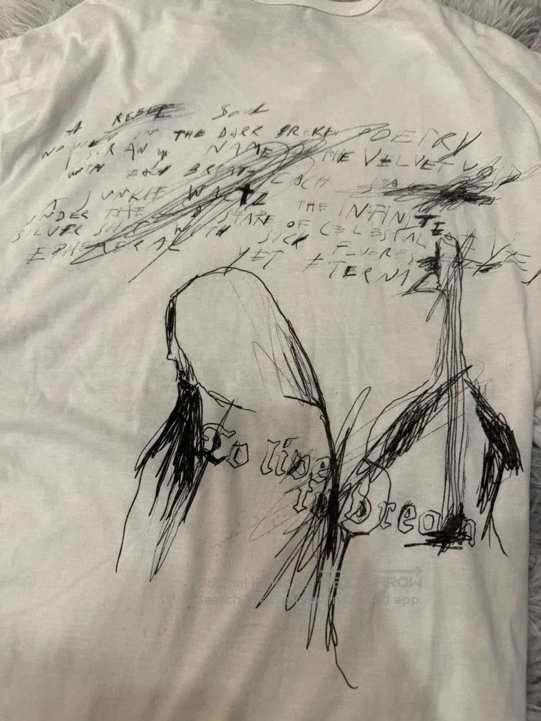 Ann Demeulemeester ANN DEMEULEMEESTER Sketch Print T-shirt. Size US XS / EU 42 / 0 - 8 Thumbnail