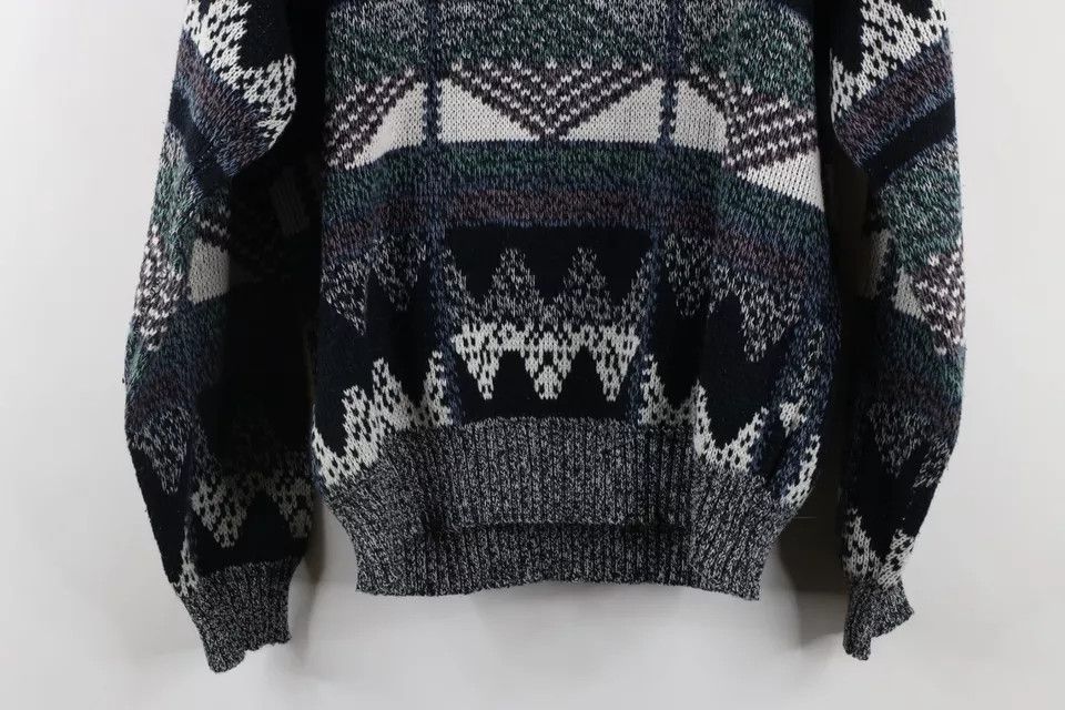Vintage Vintage 90s Coogi Style Rainbow Geometric Knit Sweater Size M / US 6-8 / IT 42-44 - 7 Thumbnail