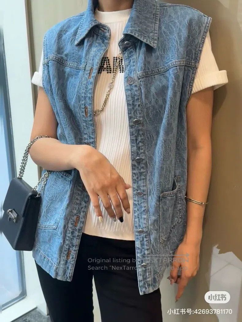Chanel Chanel 23P camelia double C logo diamond buckle denim vest Size XS / US 0-2 / IT 36-38 - 9 Thumbnail