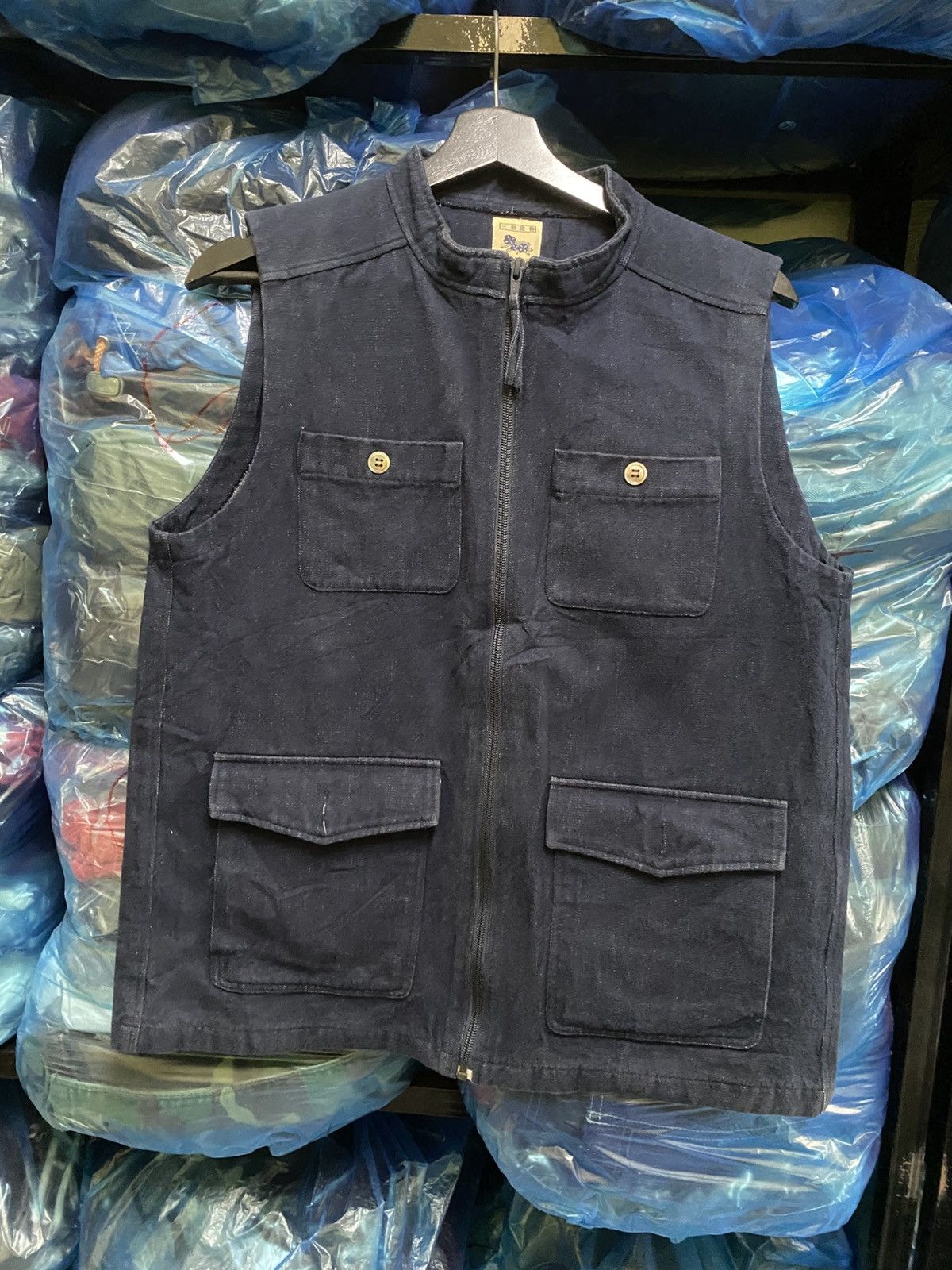 VINTAGE FUKUSHIMA JAPAN BLUE INDIGO VEST JACKET