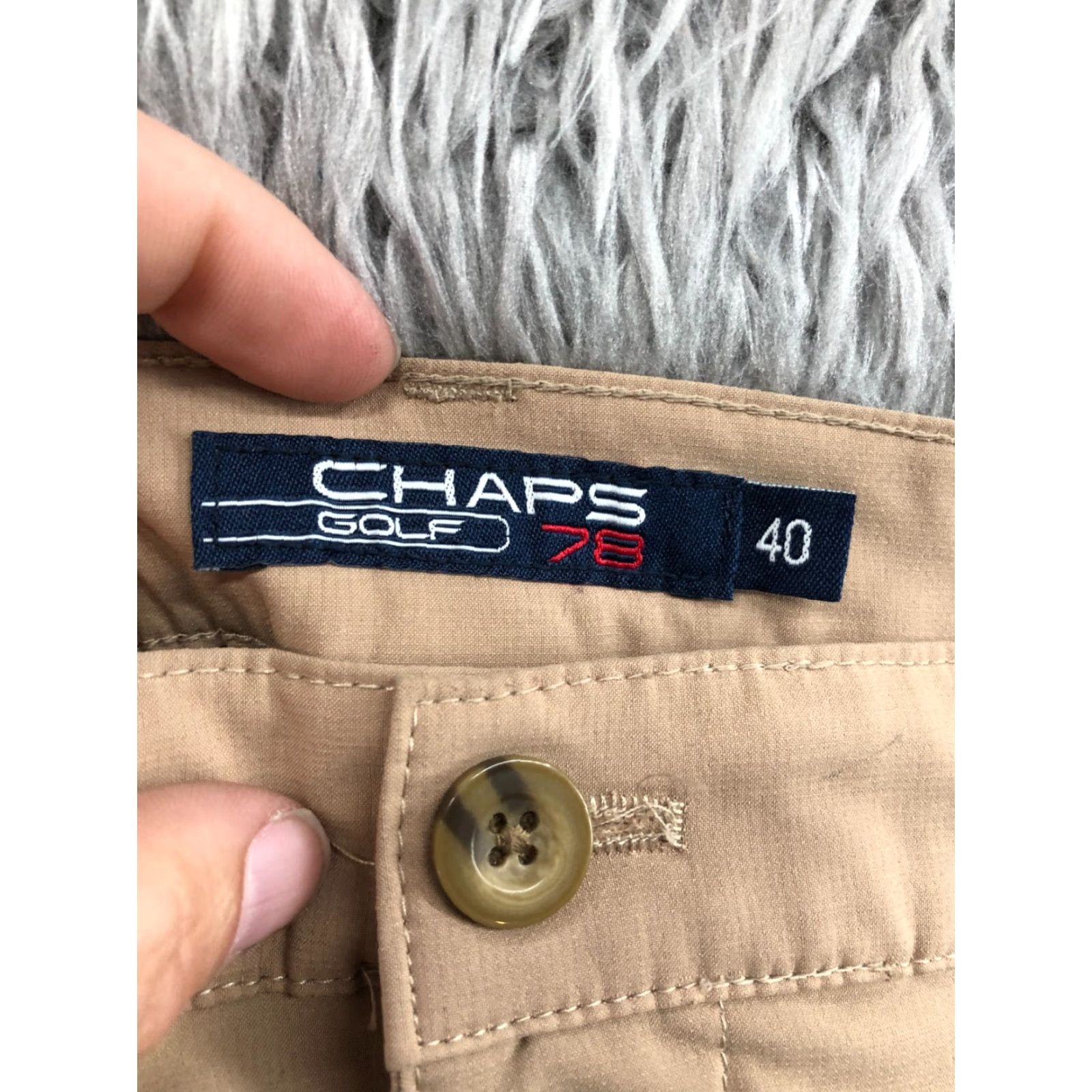 Chaps Chaps Mens Golf Shorts Cargo 5-Pocket Beige Medium Wash Regular 40 in Belt Loops Mid Rise 9 In Inseam Cotton Blend Logo Size US 40 / EU 56 - 7 Thumbnail