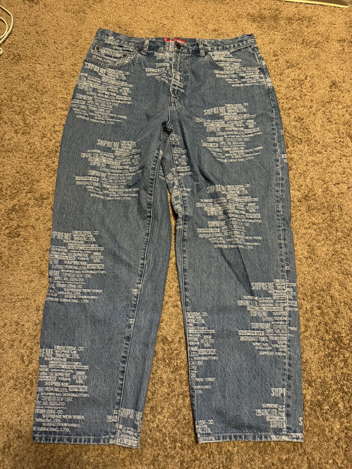 Streetwear × Supreme Supreme Jacquard Baggy Jeans | Grailed