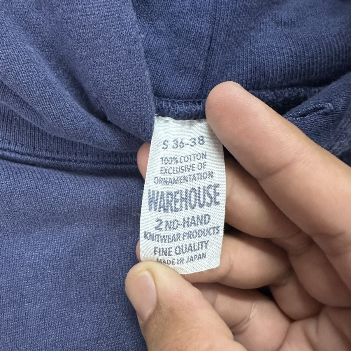 Warehouse Vintage Warehouse Hoodie Japan Indigo Blue Minimalist Size US S / EU 44-46 / 1 - 3 Thumbnail