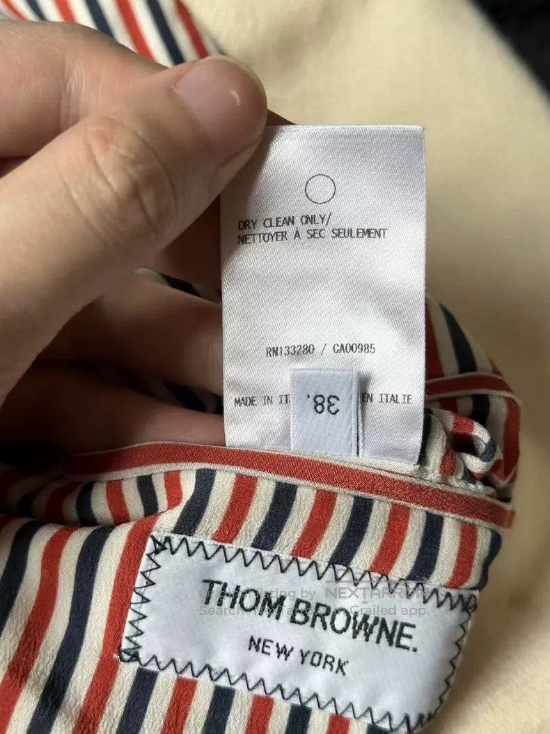 Thom Browne Thom Browne Double-breasted jacket with fur trim Size XS / US 0-2 / IT 36-38 - 4 Thumbnail