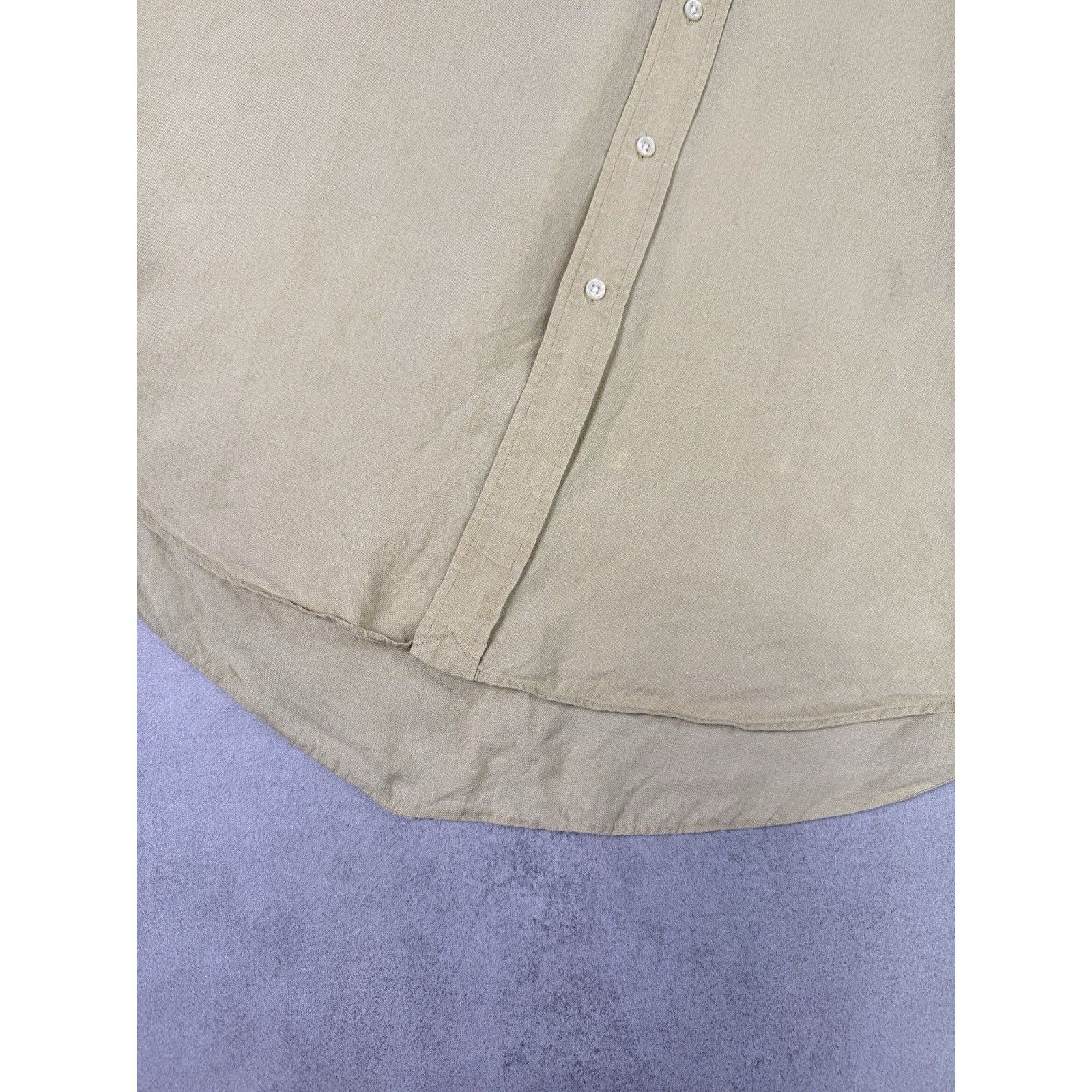 Ralph Lauren Vintage Polo Ralph Lauren Short Sleeve Liven Shirt Beige Size US XL / EU 56 / 4 - 11 Thumbnail