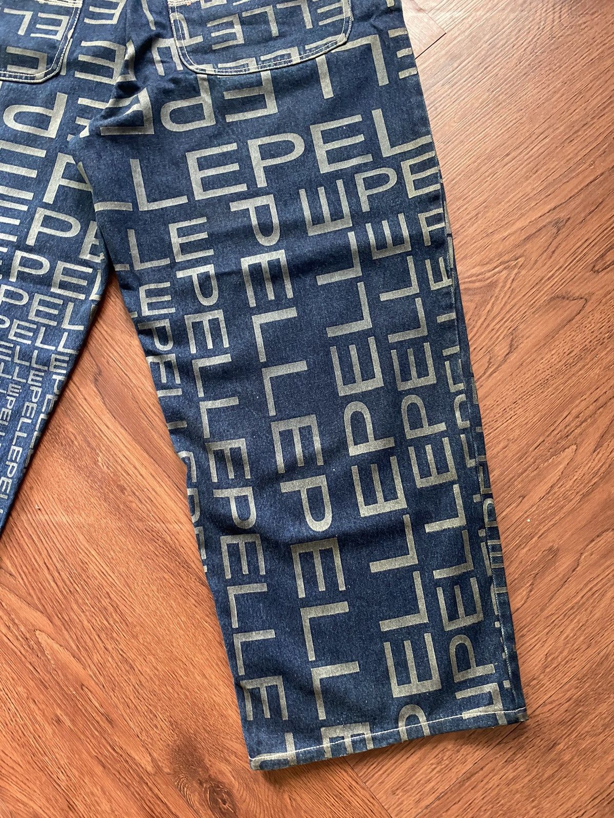 If Six Was Nine × Marc Buchanan × Pelle Pelle Pelle Pelle Baggy Fullprint Jeans Size US 38 / EU 54 - 12 Thumbnail