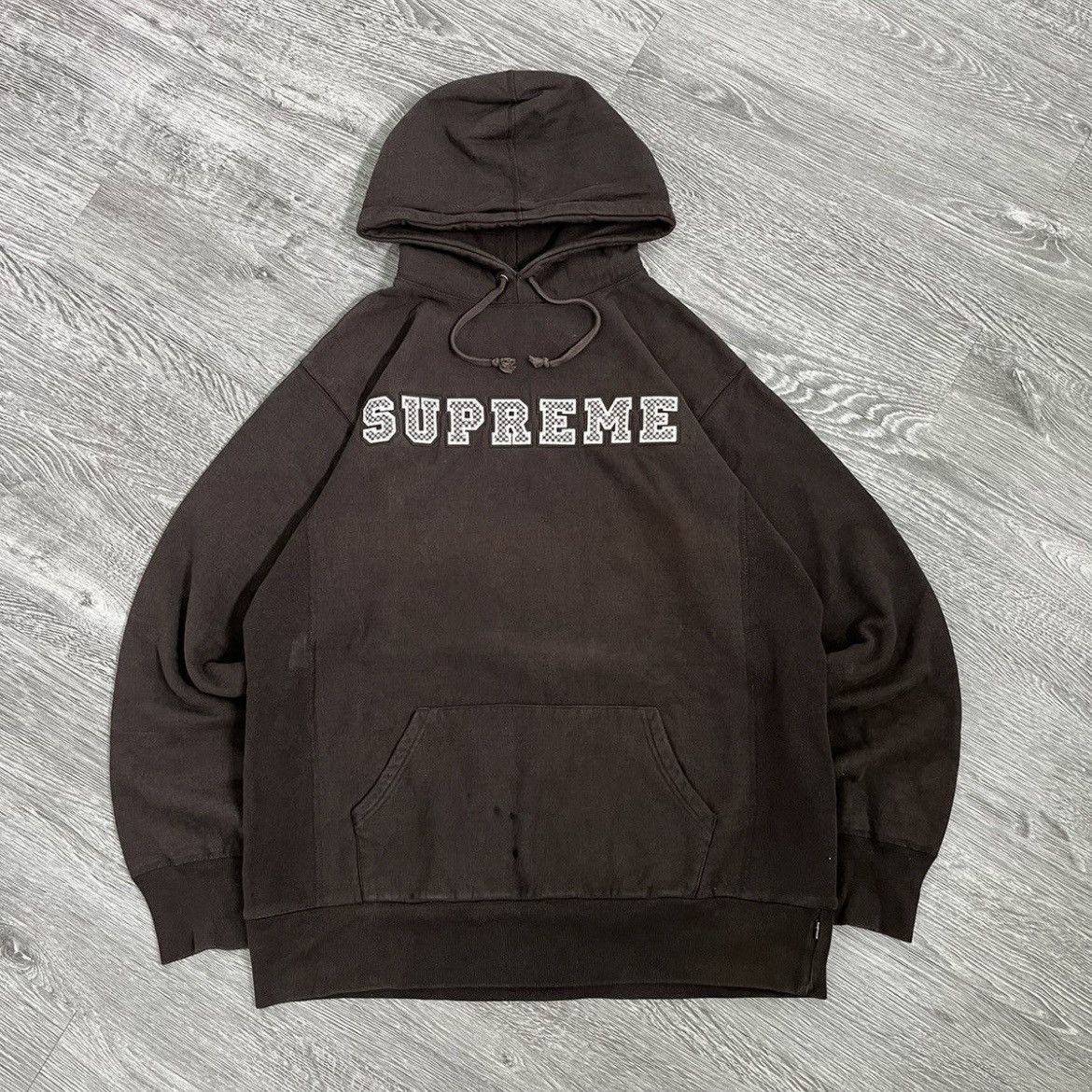 Supreme Supreme Checker Collegiate Logo Hoodie Size US XL / EU 56 / 4 - 1 Thumbnail