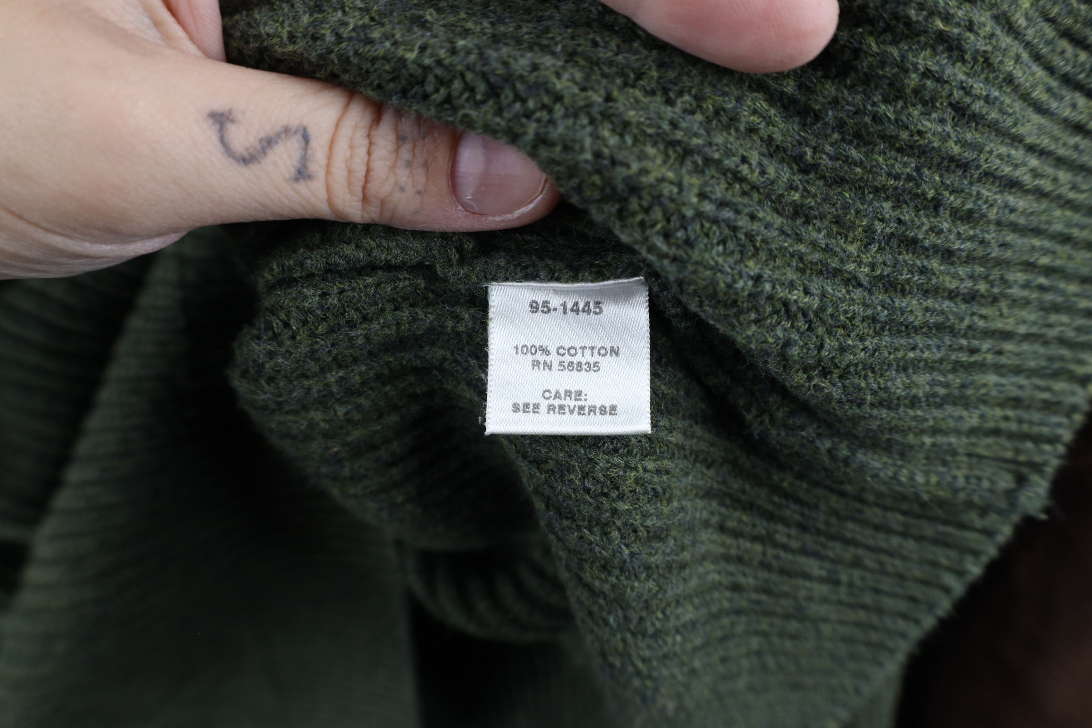 Cabelas × Vintage Vintage Cabelas Quilted Ribbed Knit Shooting Henley Sweater Size US XL / EU 56 / 4 - 10 Thumbnail