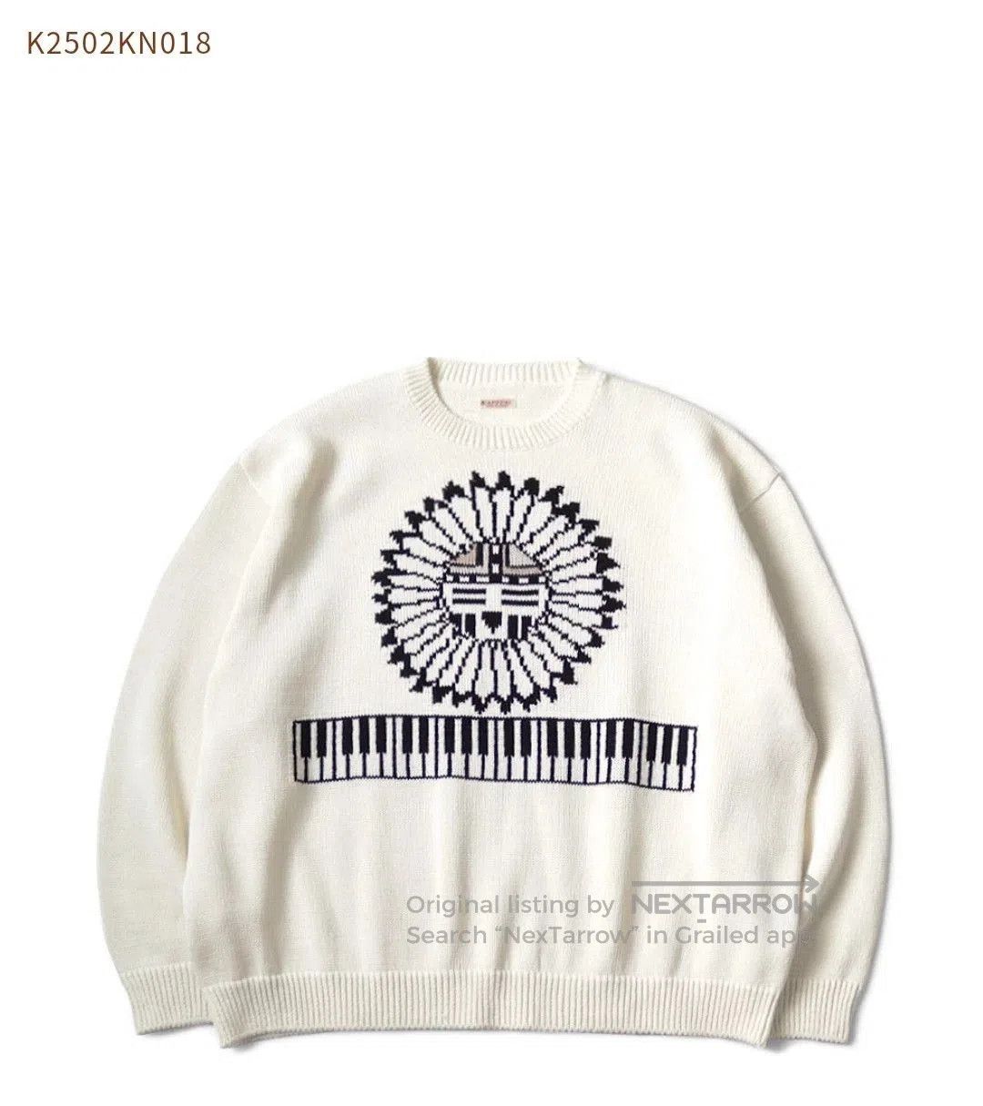 Other Kapital Beige Knitted Sweater Made in Japan. Size US L / EU 52-54 / 3 - 2 Thumbnail