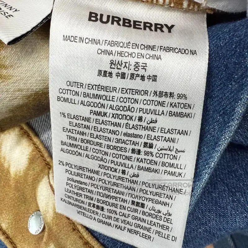Burberry Burberry Blue Cotton Slim Jeans for Women. Size 23" - 5 Thumbnail