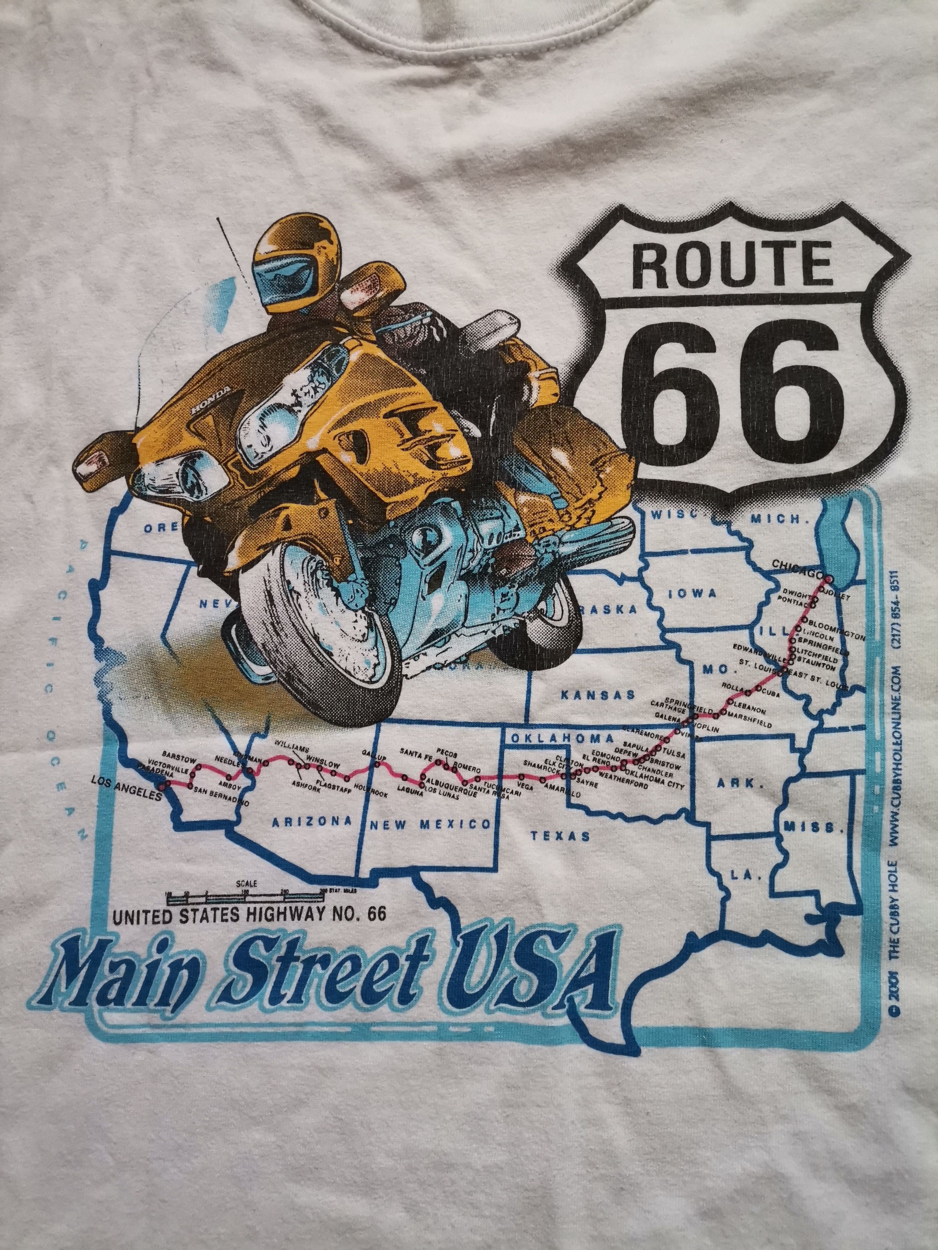 Gildan × Vintage Vintage Gildan Route 66 Tee Size US L / EU 52-54 / 3 - 2 Thumbnail