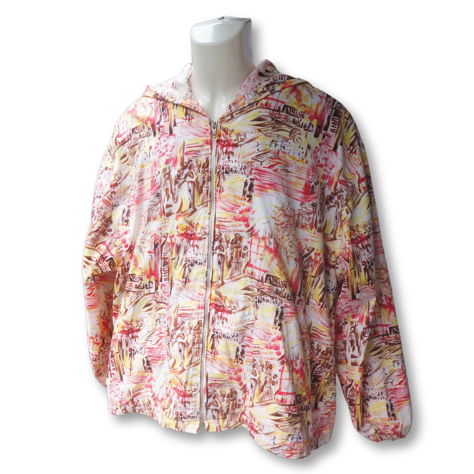 Japanese Brand Nosvos Resort Abstract Design Hooded Light Jacket Size US L / EU 52-54 / 3 - 11 Thumbnail
