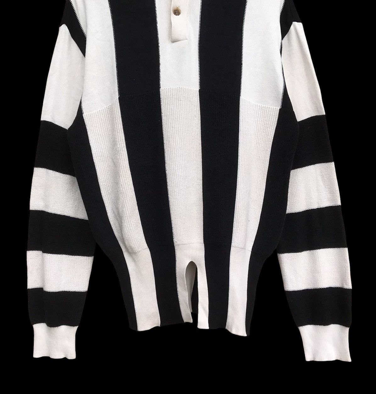 Issey Miyake RARE VINTAGE 90S ISSEY MIYAKE PRISONER ZEBRA STRIPED JUMPER Size US M / EU 48-50 / 2 - 2 Thumbnail