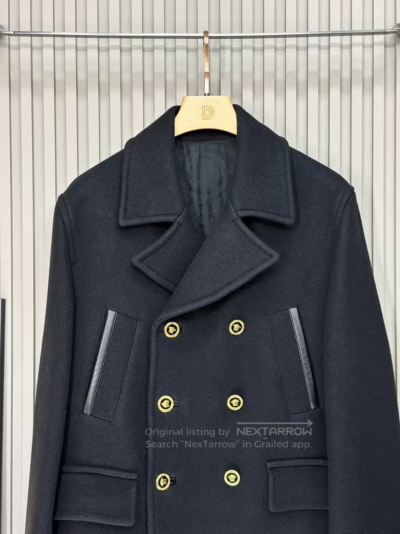 Versace Versace Black double-breasted wool coat Size XL / US 12-14 / IT 48-50 - 4 Thumbnail