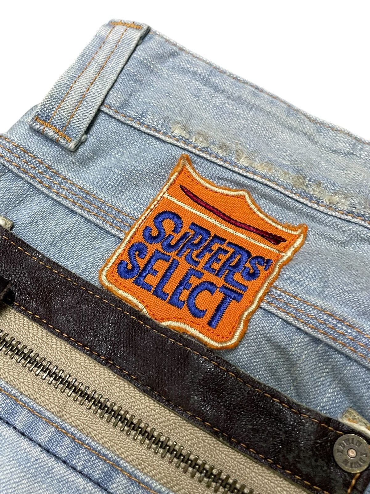 Edwin × Hysteric Glamour × Le Grande Bleu (L.G.B.) Edwin 503 Blue Trip Surf Edition Patched Flared Jeans Size US 30 / EU 46 - 20 Thumbnail