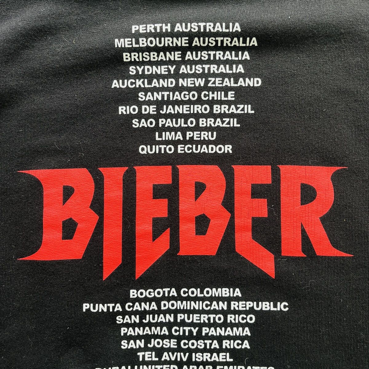 Band Tees × Justin Bieber Justin Bieber Crew Team Sweater Stadium Tour 2017 Size US M / EU 48-50 / 2 - 16 Thumbnail